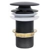 vidaXL Push Drain without Overflow Function Black 6.4x6.4x9.1 cm