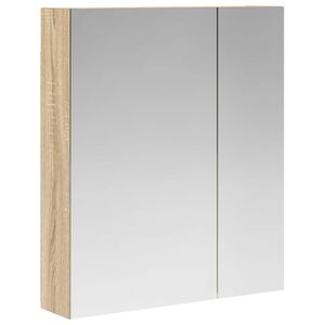 vidaXL Bathroom Mirror Cabinet with Shelf Sonoma Oak 60 x 14.5 x 70 cm