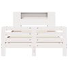 vidaXL Bed Frame without Mattress White 135x190 cm Double Solid Wood Pine