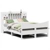 vidaXL Bed Frame without Mattress White 140x190 cm Solid Wood Pine