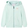 vidaXL Kids' Hooded Sweatshirt with Zip Light Mint Mix 92