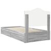 vidaXL Storage Bed with Drawer Grey Sonoma 90 x 200 cm Engineered Wood