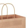 vidaXL Paper Bags 250 pcs with Handles Brown 18x8x22 cm