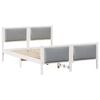 vidaXL Bed Frame with Headboard Light Grey 150 x 200 cm Fabric