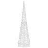 vidaXL Acrylic Decorative Pyramid LED Light Cone Cold White 90 cm