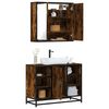 vidaXL 2 Piece Bathroom Furniture Set Smoked Oak Engineered Wood