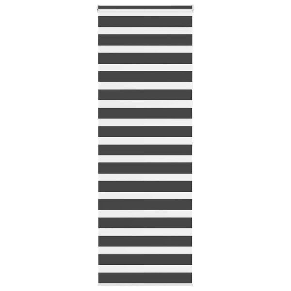vidaXL Zebra Blind Black 75x200 cm Fabric Width 70.9 cm Polyester