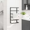vidaXL Towel Rack Black 24x12x48 cm Steel