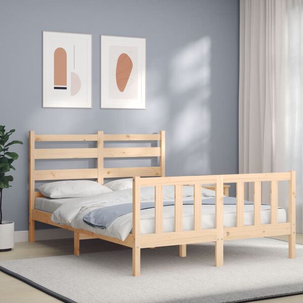 vidaXL Bed Frame without Mattress 120x200 cm Solid Wood Pine