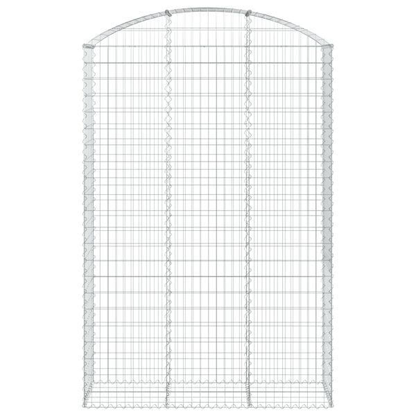vidaXL Arched Gabion Basket 150x50x220/240 cm Galvanised Iron