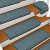 vidaXL Stair Mats 30 pcs 65x21x4 cm Dark Green Rectangular Edge