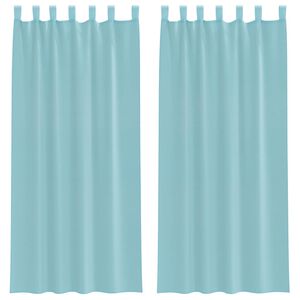 vidaXL Voile Curtains with Loops 2 pcs Turquoise 140x245 cm