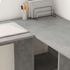 vidaXL Desk with Shelf Concrete Grey 142 x 102 x 73 cm Engineered Wood