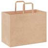 vidaXL Paper Bags 50 pcs with Handles Brown 32x17x25 cm