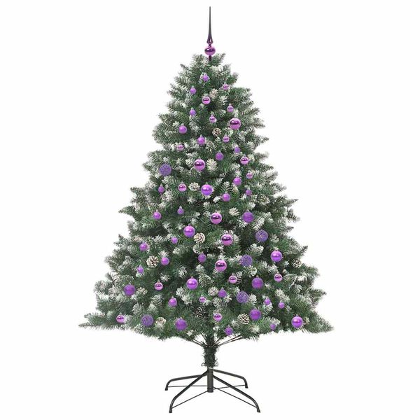 vidaXL Artificial Christmas Tree with 300 LEDs with Stand Green 180 cm