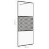 vidaXL Walk-in Shower Wall with Clear ESG Glass 80x195 cm Black