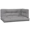 vidaXL Pallet Cushions 3 pcs Grey Fabric