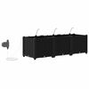 vidaXL Garden Planter 3 pcs Black Steel