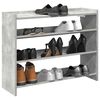 vidaXL Shoe Rack Concrete Oak 80x25x62 cm Engineered Wood