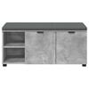 vidaXL Hall Bench with Cushion Plain Concrete Grey 100 x 38 x 46 cm