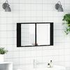 vidaXL Bathroom Mirror Cabinet with Shelf Black Oak 80 x 12 x 45 cm