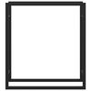 vidaXL Firewood Rack Matt Black 80x28x86 cm Steel