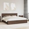 vidaXL Bed Frame with Drawer Brown Oak 200 x 200 cm Engineer Wood