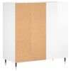 vidaXL Record Cabinet High Gloss White 84.5x38x89 cm Engineered Wood