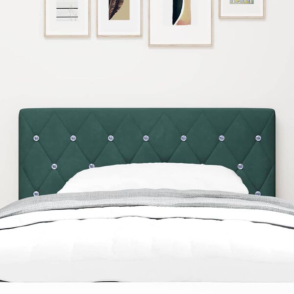 vidaXL Headboard with Headboard Dark Green 100 cm Faux Leather