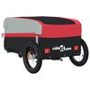 vidaXL Bike Trailer Black and Red 30 kg Iron