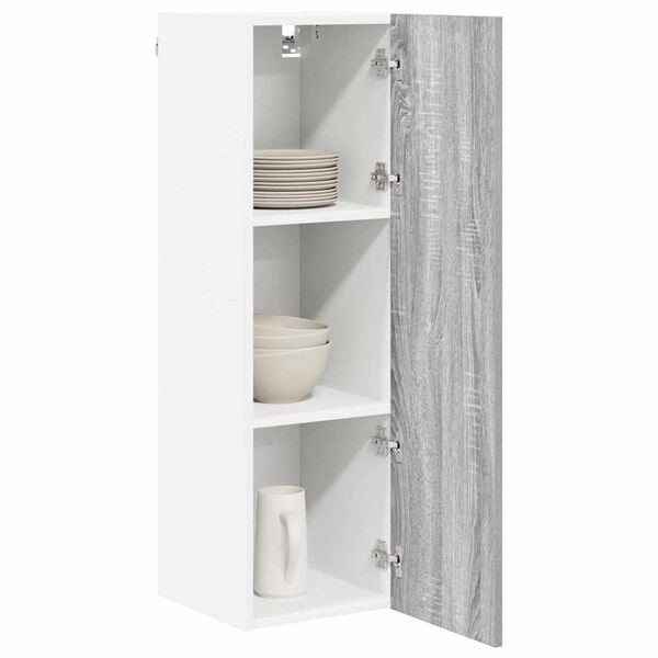 vidaXL Hanging Cabinet Grey Sonoma 30 x 31 x 100 cm Engineered Wood