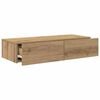 vidaXL Wall Shelf with Drawers Artisian Oak 80x33x17 cm Engineered Wood