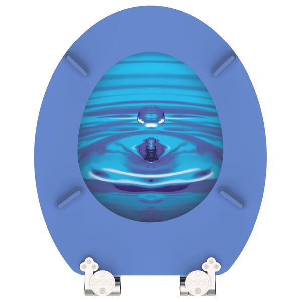 SCH&Uuml;TTE Toilet Seat with Soft-Close BLUE DROP
