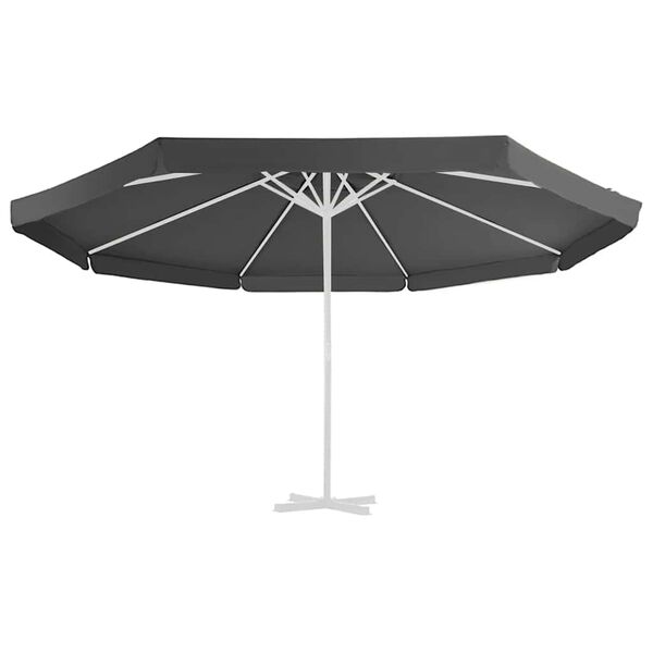 vidaXL Replacement Fabric for Outdoor Parasol Anthracite 515 cm