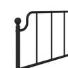 vidaXL Metal Bed Frame without Mattress with Footboard&nbsp;Black 100x190cm