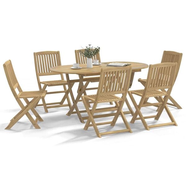 vidaXL Folding Garden Chairs 6 pcs 48.5x57x90 cm Solid Wood Acacia