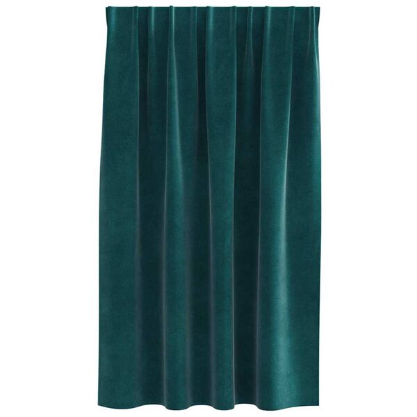vidaXL Blackout Curtains 2 pcs Dark Green 140 x 140 cm Velvet