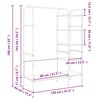 vidaXL Clothes Rack with Shelf Beige 120 x 44 x 160 cm Engineered Wood