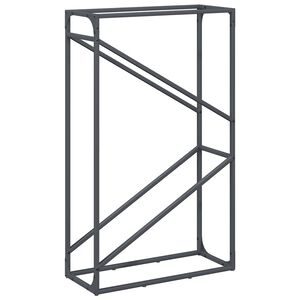 vidaXL Firewood Rack Anthracite 60x25x100 cm Cold-rolled steel