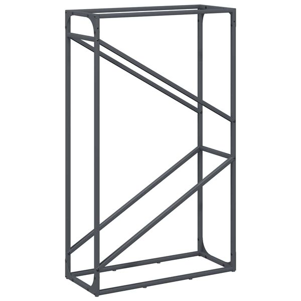 vidaXL Firewood Rack Anthracite 60x25x100 cm Cold-rolled steel
