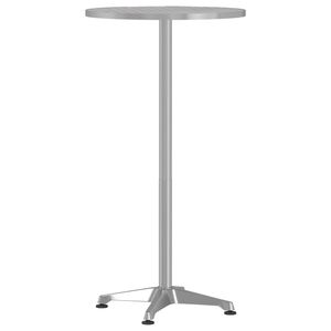 vidaXL Outdoor Bar Table Height Adjustable Ø59.5x70/114.5 cm Aluminium