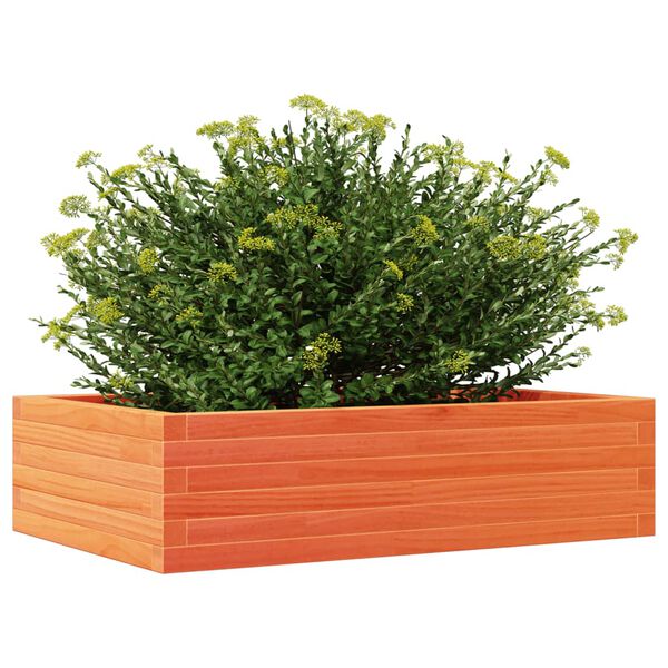 vidaXL Garden Planter Wax Brown 90x60x23 cm Solid Wood Pine
