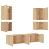 vidaXL 6 Piece TV Wall Units Sonoma Oak Engineered Wood