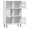 vidaXL Bookcase MOLDE White 90x35x133,5 cm Solid Wood Pine