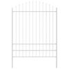 vidaXL Garden Fence 8 pcs White 170 x 225 cm Powder-Coated Steel