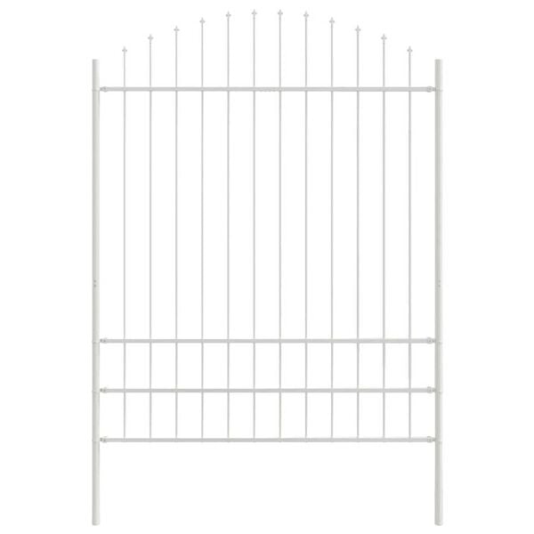 vidaXL Garden Fence 8 pcs White 170 x 225 cm Powder-Coated Steel