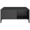 vidaXL Coffee Table Black 80x80x36.5 cm Engineered Wood