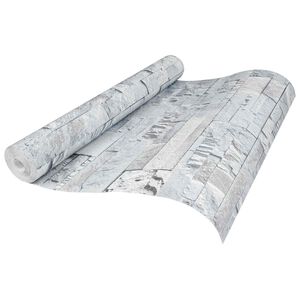 vidaXL 3D Stone Wallpaper Light Grey 10 x 0.53 m Non-Woven Fabric