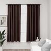 vidaXL Linen-Look Blackout Curtains with Hooks 2 pcs Taupe 140x175 cm