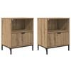 vidaXL Bedside Cabinet with Drawer 2 pcs Artisan oak 49 x 36 x 61 cm